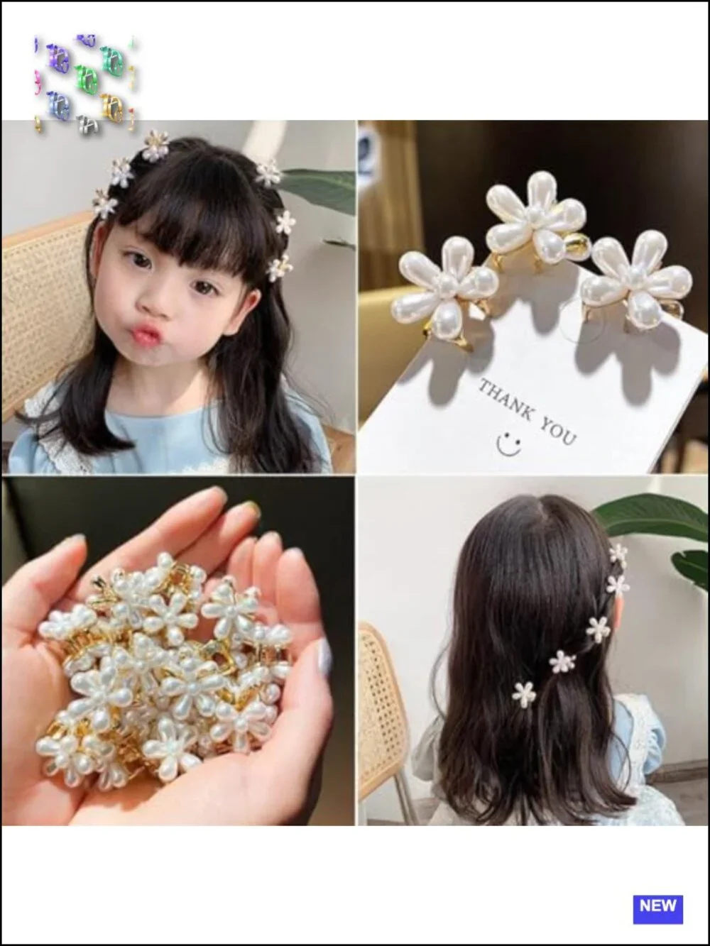 Mini Pearl Hair Claw Clip Set Strong Hold No Slip Hair Accessories Styling